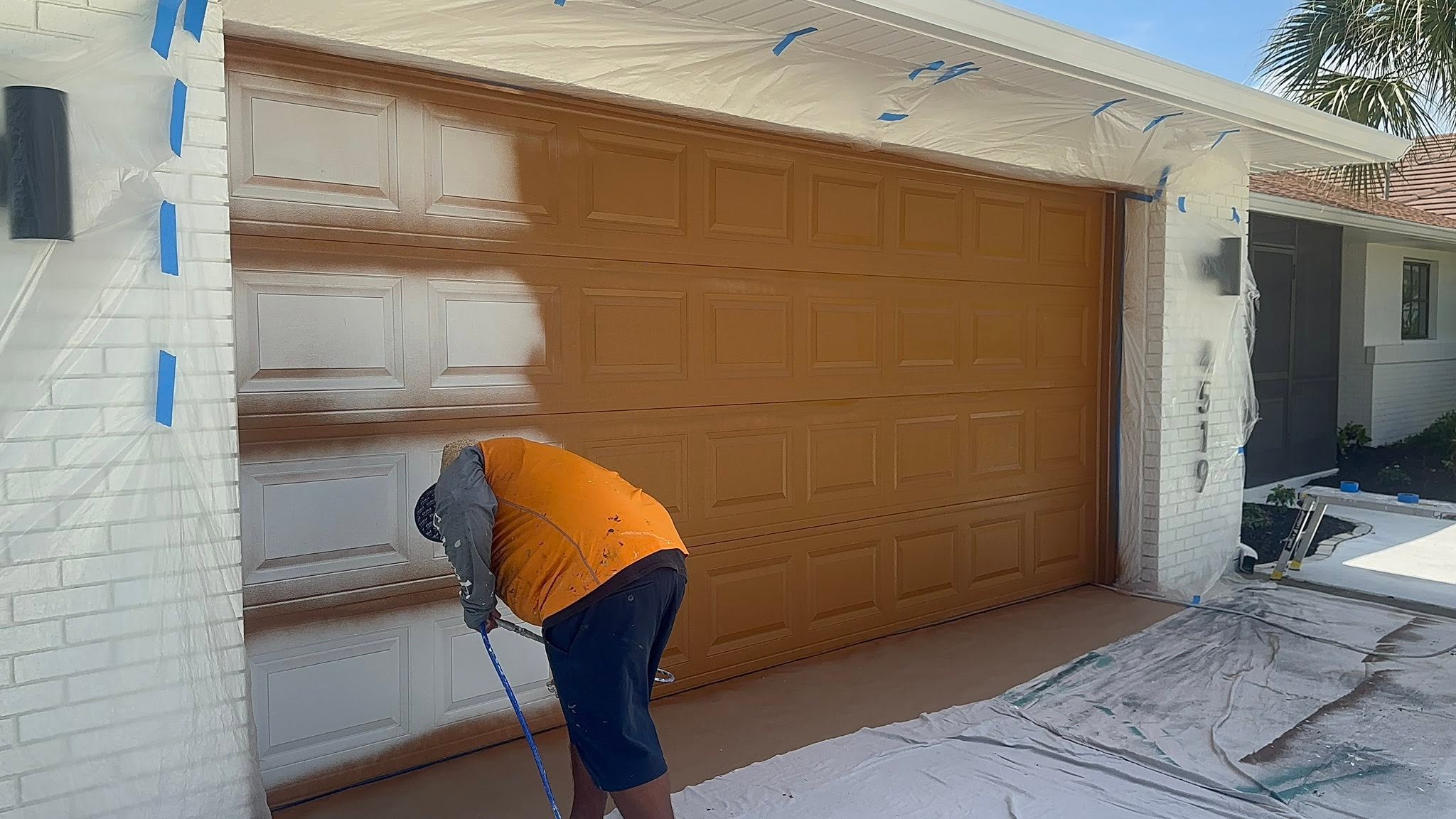 Exterior Painting During Process
